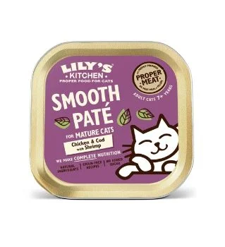 Lily's Kitchen Chicken Cod & Shrimps Paté Mature Cat Wet Food (85g)