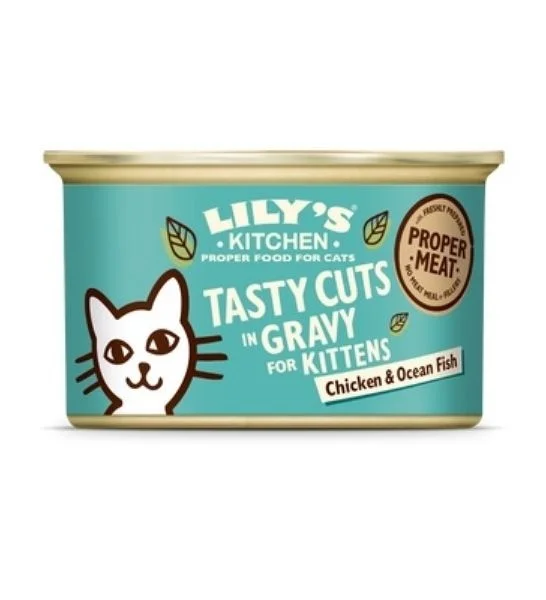 Lily's Kitchen Tasty Cuts Chicken & Ocean Fish Kitten Wet Food (85g)