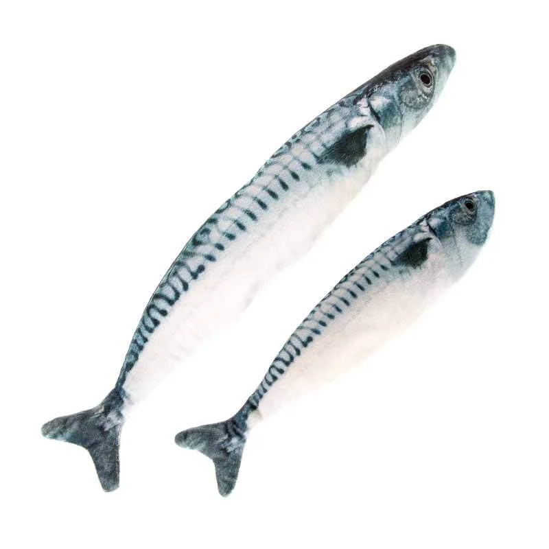 NATURAL CAT TOY Catnip Mackerel Cuddle Fish, 30cm