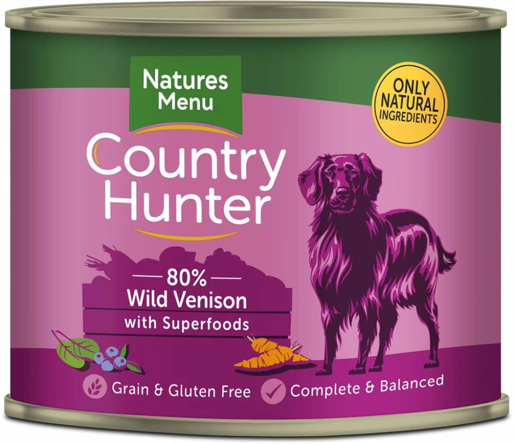 Natures Menu - Country Hunter - Venison & Blueberries Meals Dog Can - 600g