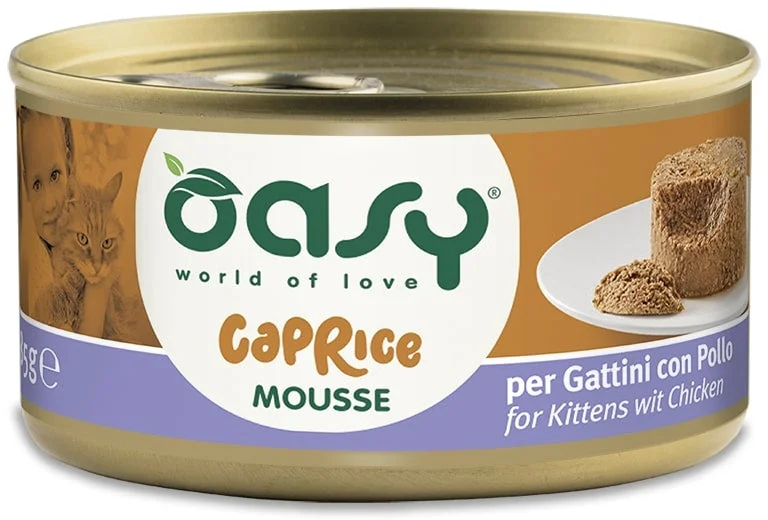 OASY CAPRICE Conservă pentru KITTEN, Mousse cu Pui 85g