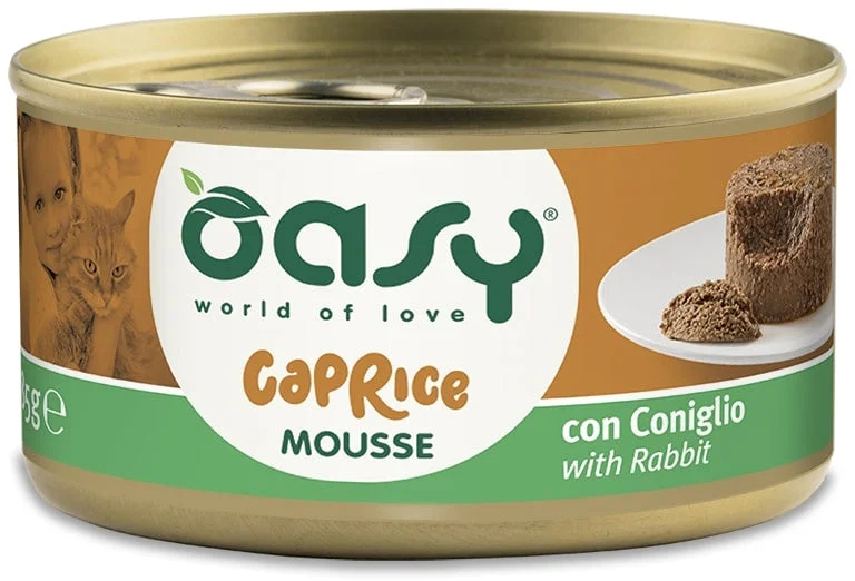 OASY CAPRICE Conservă pentru pisici, Mousse cu Iepure 85g