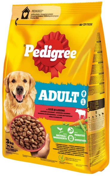 PEDIGREE Hrană uscată pentru câini Adult Talie Medie/Mare, cu Vită/Legume