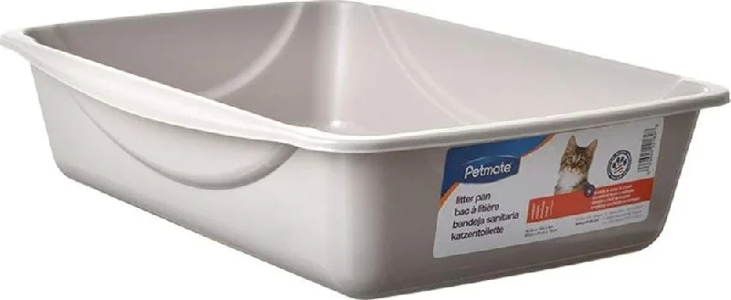 PETMATE Open Litter Pan Jumbo 18.6x16.5x6.5", GREY