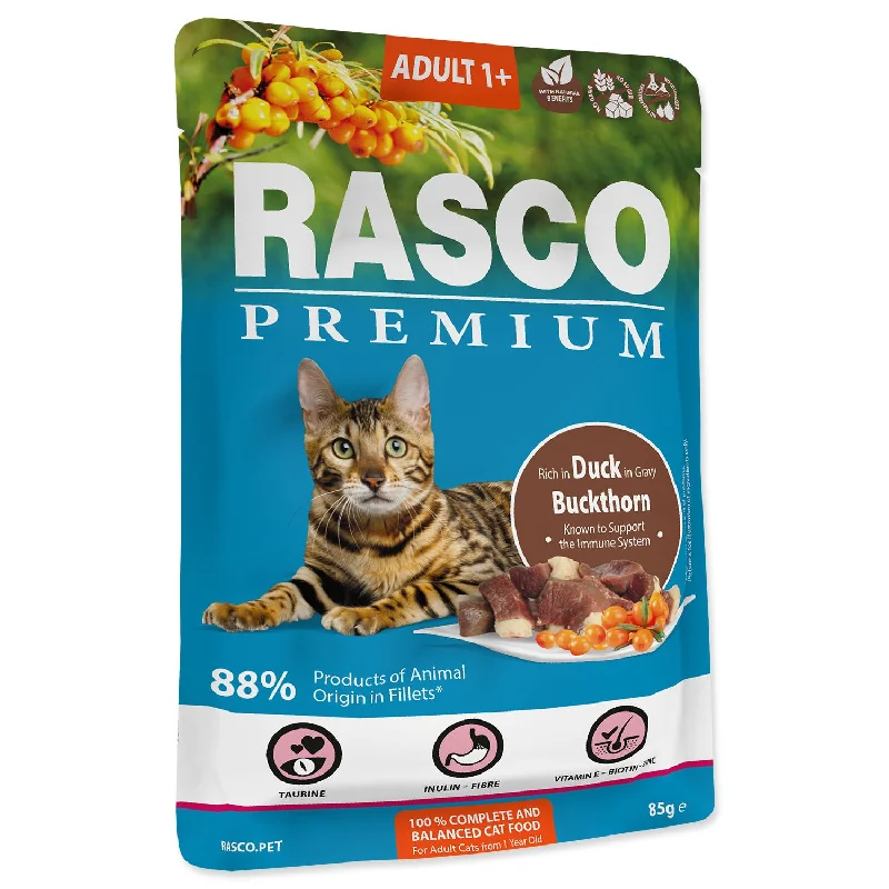 RASCO Premium Cat, vrećica, bogato pačetinom, u umaku, 85g