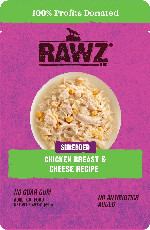 RAWZ Shredded: Chicken Breast and Cheese Pouch, 69g (2.4oz)