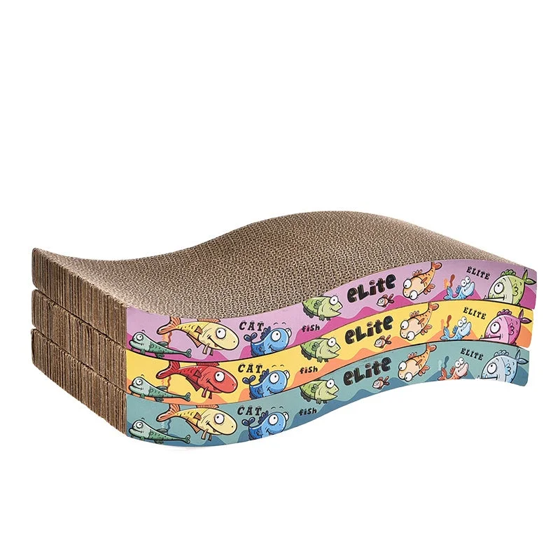 S- Shaped Fish Cartoon Cat Scratching Board