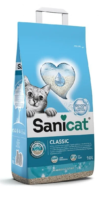 SANICAT Classic Marseille Soap, upijajući miner. pijesak za mačke, mirisni, 10l