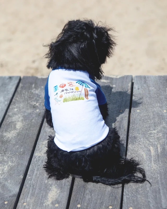 The Hamptons Summer Dog T-Shirt in Surf Blue (Dog & Co. Exclusive)