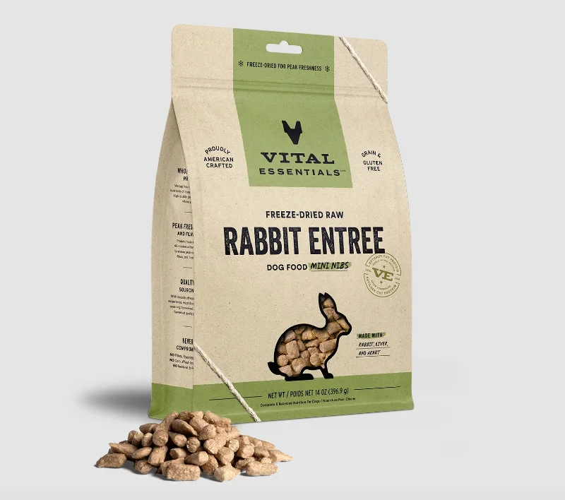 VITAL ESSENTIALS Freeze-Dried Rabbit Mini Nibs, 340g (12oz)