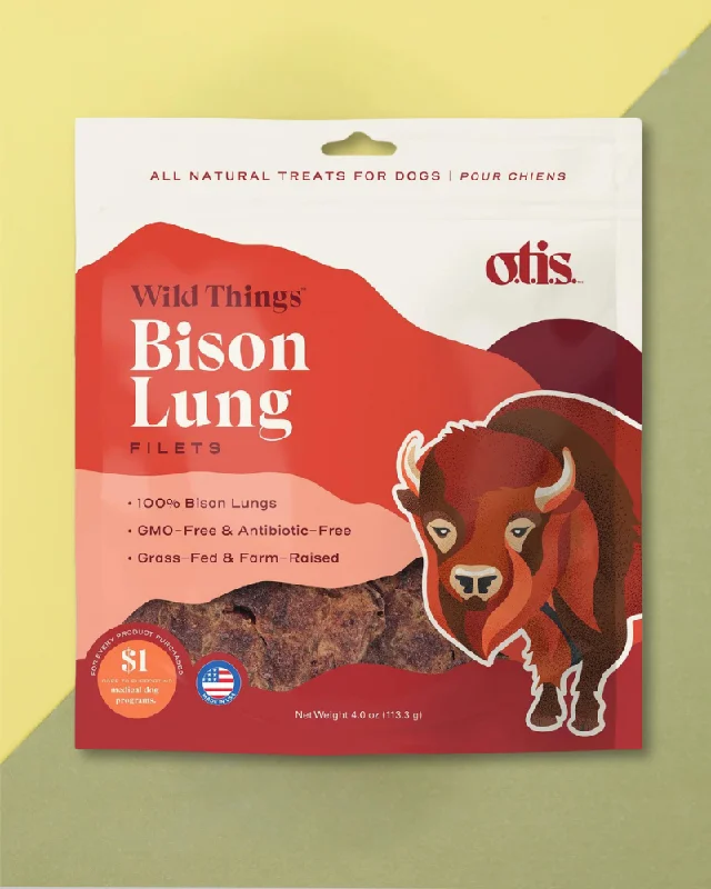 Wild Things Bison Lung Filets Dog Treat