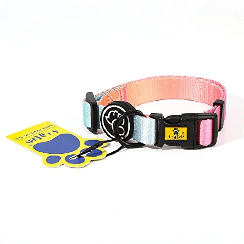 A Plus A Pets Skin Friendly Gradient Design Collar for Dogs and Cats (Pink)