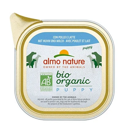 ALMO NATURE Bio Organic PUPPY, s piletinom i mlijekom, pašteta za pse, 100g