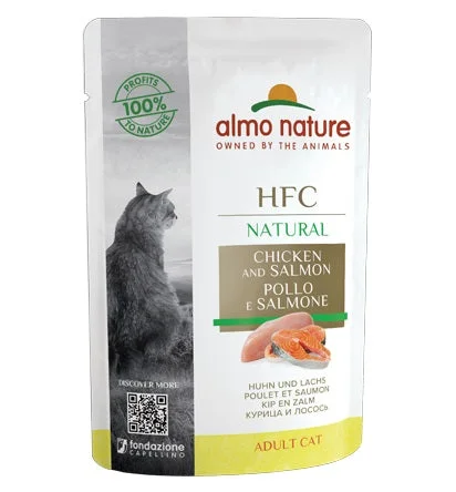 ALMO NATURE HFC Natural, piletina s lososom u umaku, vrećica za mačke, 55g