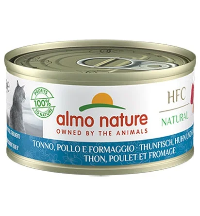 ALMO NATURE HFC Natural, tuna i piletina sa sirom, konzerva za mačke, 70g