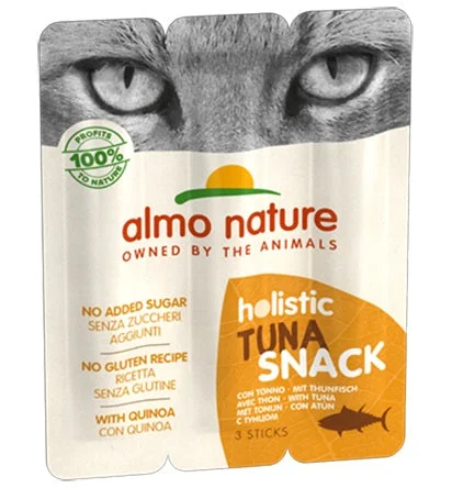 ALMO NATURE Holistic, štapići tunjevina, sočna poslastica za mačke, 3x5g