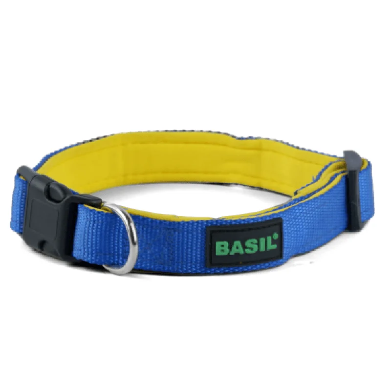 Basil Nylon Padded Collar for Dogs (Blue)