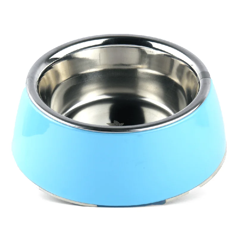 Basil Solid Color Melamine Bowl for Dogs and Cats (Blue)