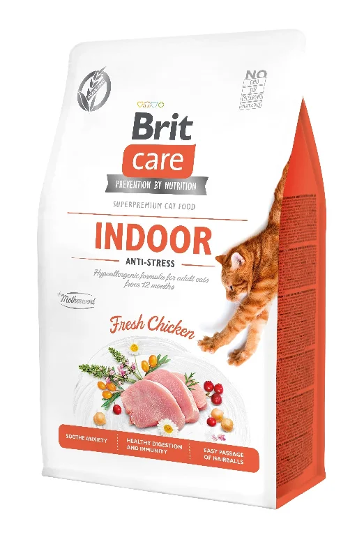 BRIT CARE Cat Indoor Anti-stress, bez žitarica