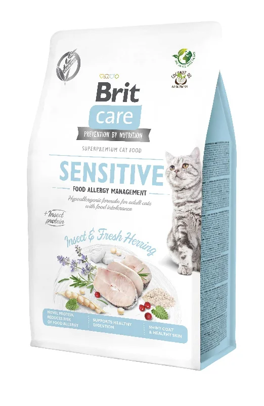 BRIT CARE Cat Insect Sensitive Food Allergy management, bez žitarica