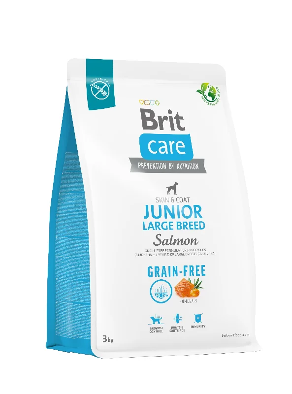 BRIT CARE Grain-free Skin&Coat Large Breed JUNIOR, losos i krumpir, bez žitarica