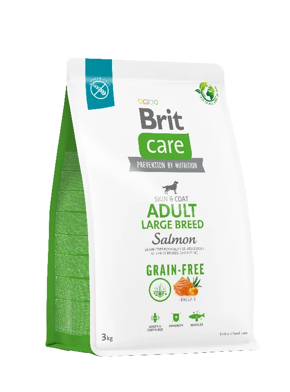 BRIT CARE Grain-free Skin&Coat Large Breed, losos i krumpir, 3kg