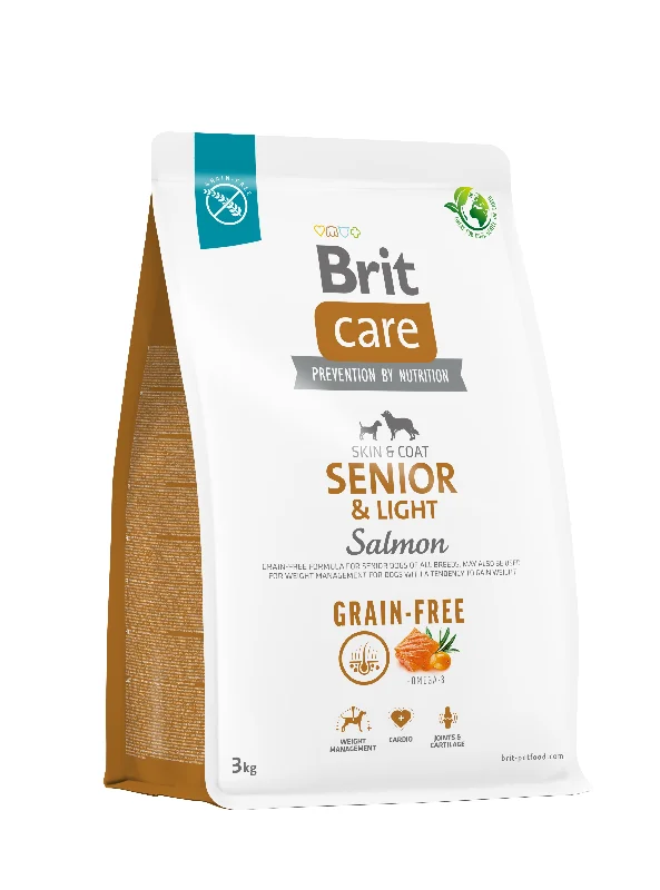 BRIT CARE Grain-free Skin&Coat SENIOR & Light, losos i krumpir, bez žitarica