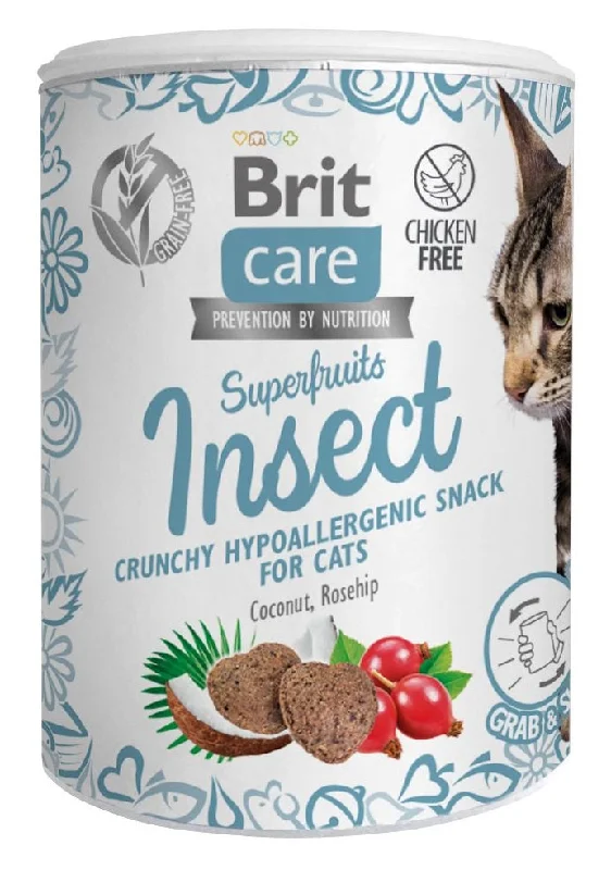 BRIT CARE Superfruits, kukci, hrskava poslastica, bez žitarica, 100g