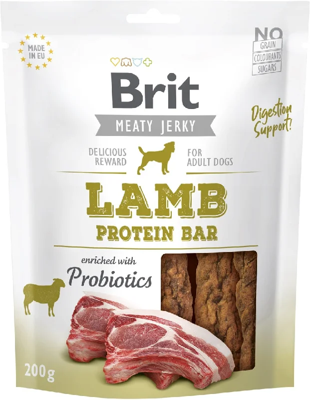 BRIT Meaty Jerky, proteinska pločica, janjetina, obogaćeno probioticima