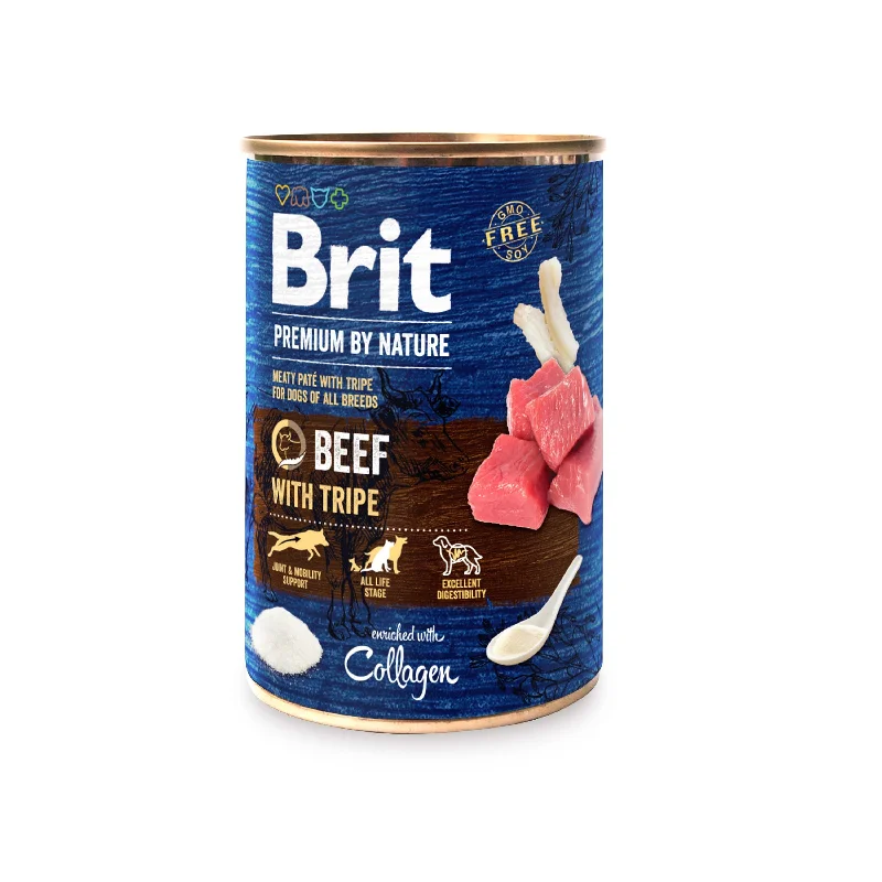 BRIT PREMIUM By Nature govedina s tripicama, mesna pašteta, 400g