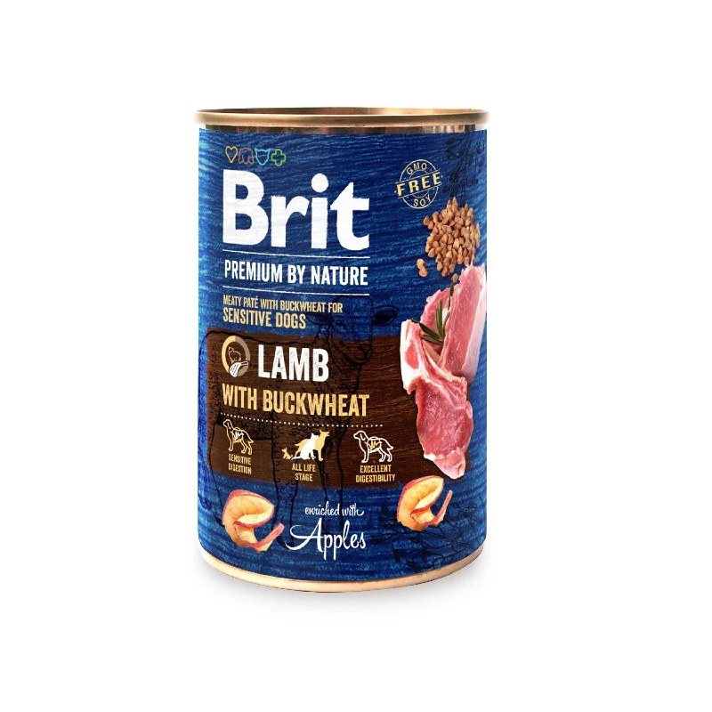 BRIT PREMIUM By Nature janjetina s heljdom, mesna pašteta, 800g