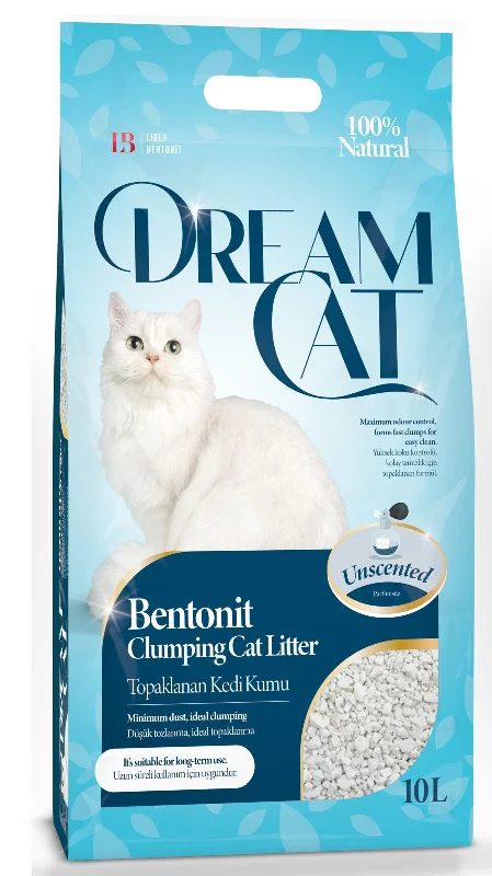 DREAM CAT Unscented, grudajući mineralni pijesak za mačke, bezmirisni