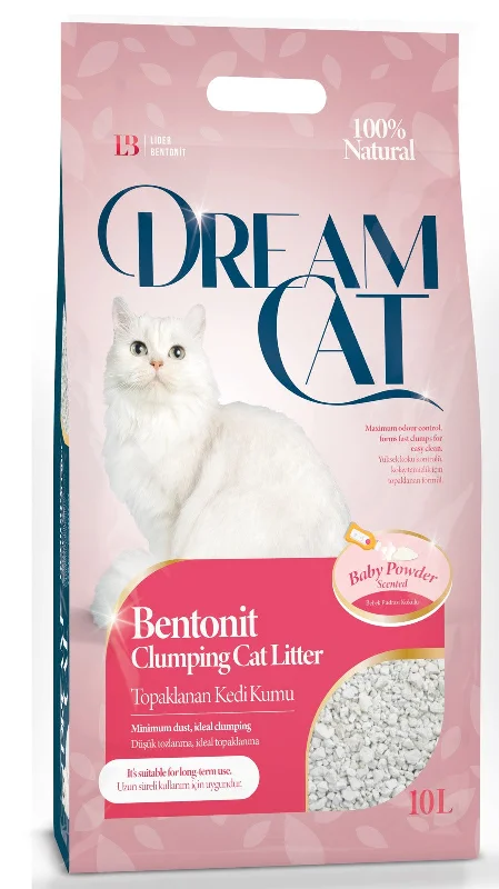 DREAM CAT Baby Powder, grudajući mineralni pijesak za mačke, mirisni