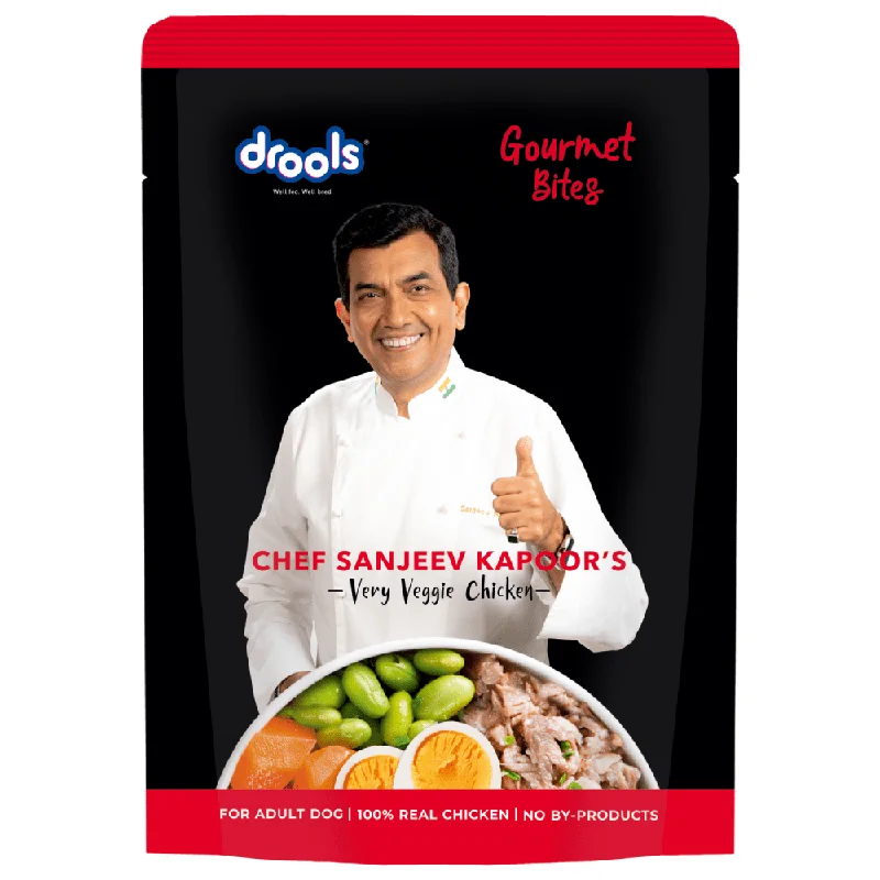 Drools Gourmet Bites Sanjeev Kapoor Recipe Very Veggie Chicken Adult Dog Wet Food