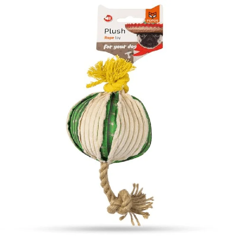 FoFos Cactus Ball With Hemp Rope Toy for Dogs