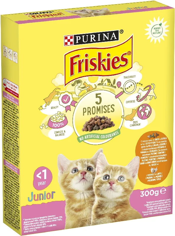 FRISKIES JUNIOR, ukusna kombinacija piletine i puretine, mlijekom, 300g