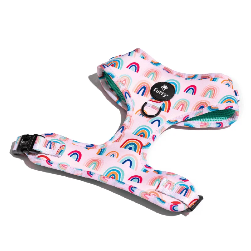 Furry & Co Raining Rainbow No Pull Harness for Dogs