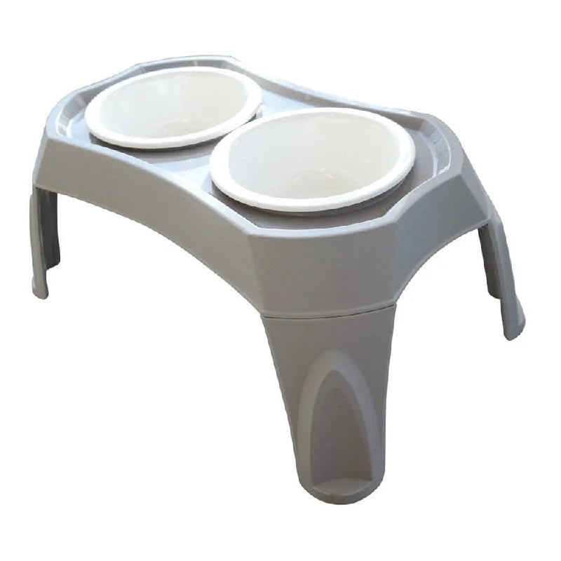 M Pets Combi Double Bowl with Stand for Dogs