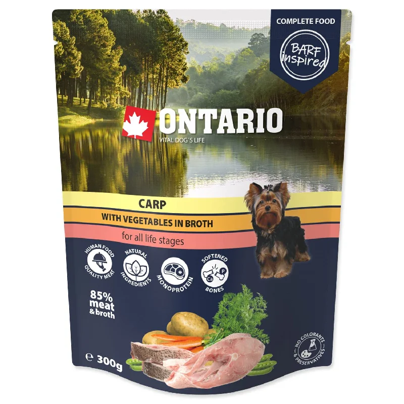 ONTARIO Dog MONO, vrećica, meso šarana s povrćem, u temeljcu, 300g