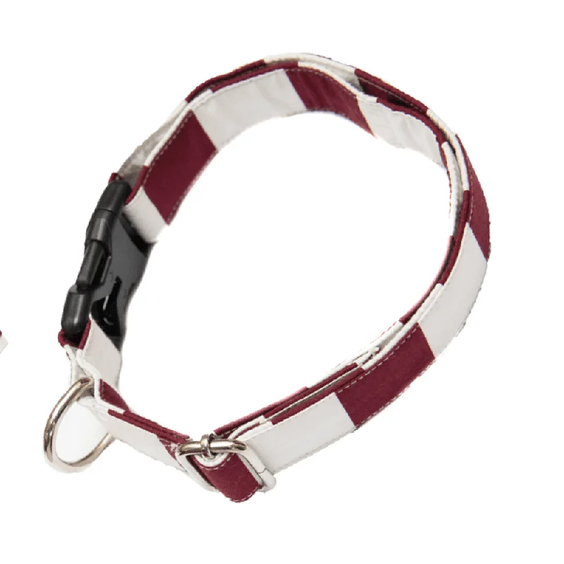 Pet And Parents Red Stripy Upcycled Collar for Dogs