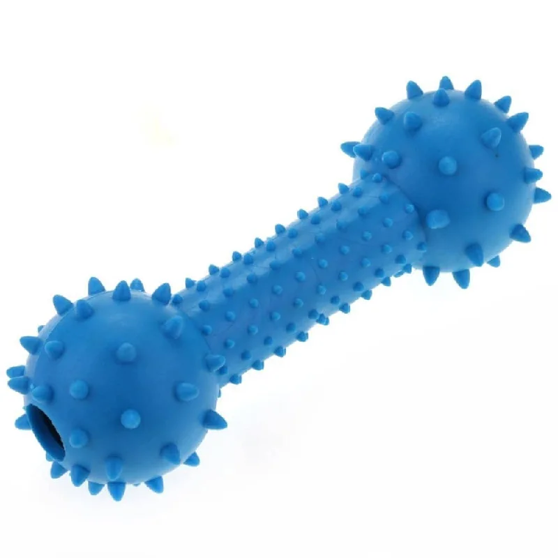 Pet Vogue Bone Shaped Rubber Chew Toy for Dogs | For Medium Chewers (Blue)