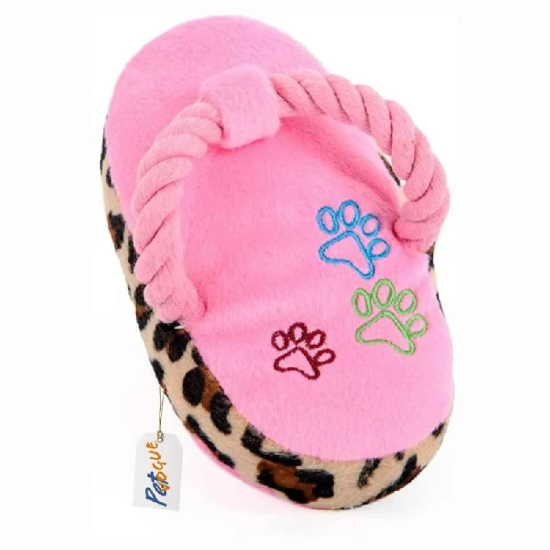 Pet Vogue Sandal Shaped Plush Toy for Dogs (Pink)