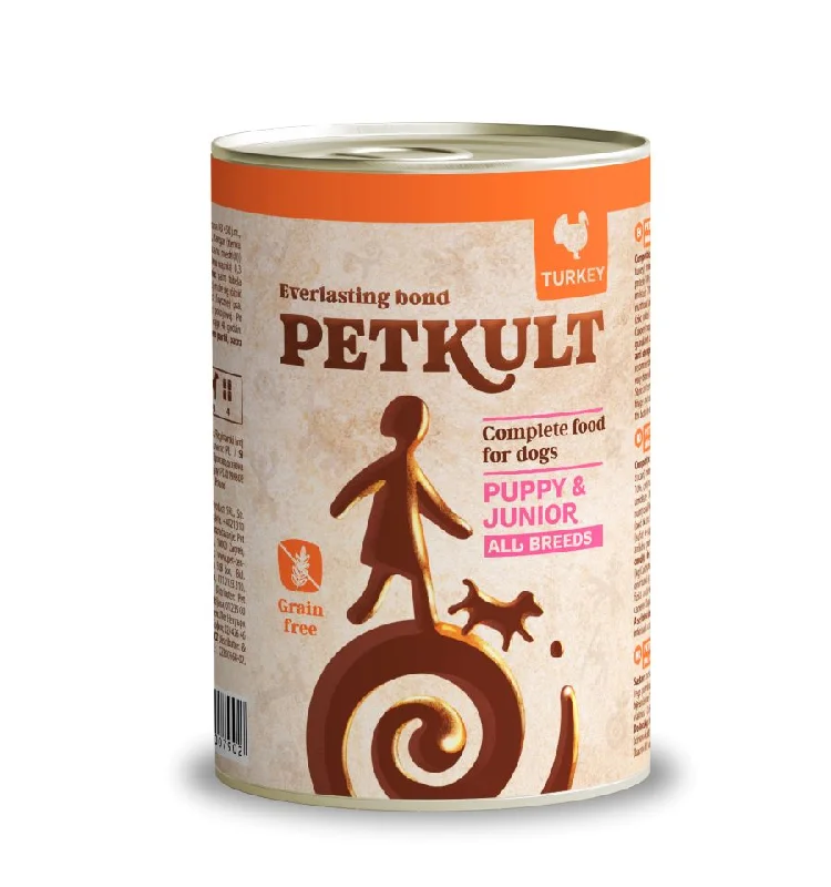 PETKULT Konzerva za pse JUNIOR, s puretinom, bez žitarica, 400g