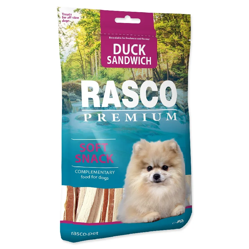 RASCO Premium Dog, sandwich pačetina s bakalarom, mekana poslastica,80g